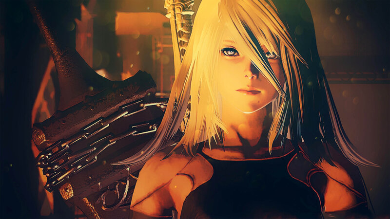 Blonde Woman with Weapon — Yellow