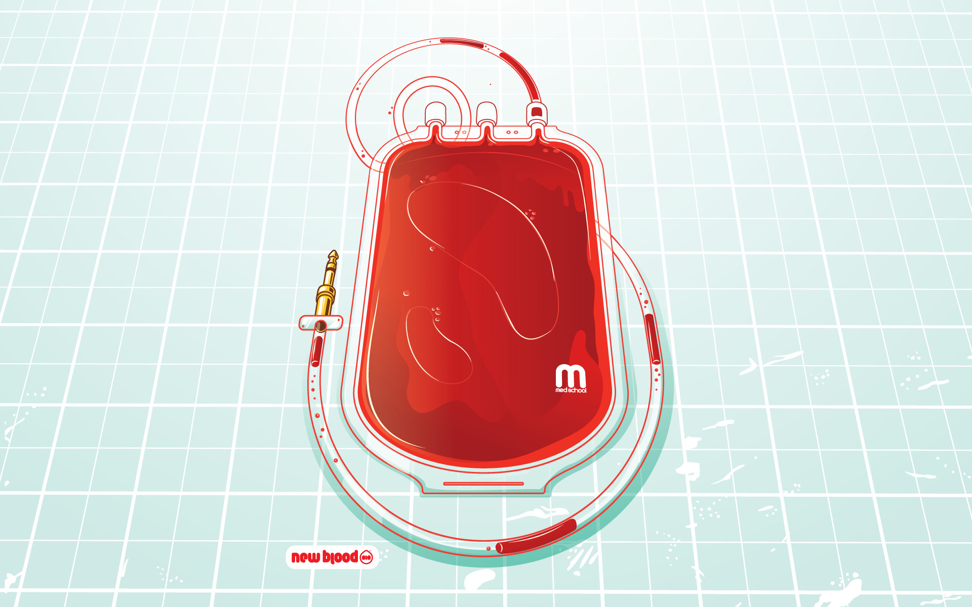 Blood bag illustration