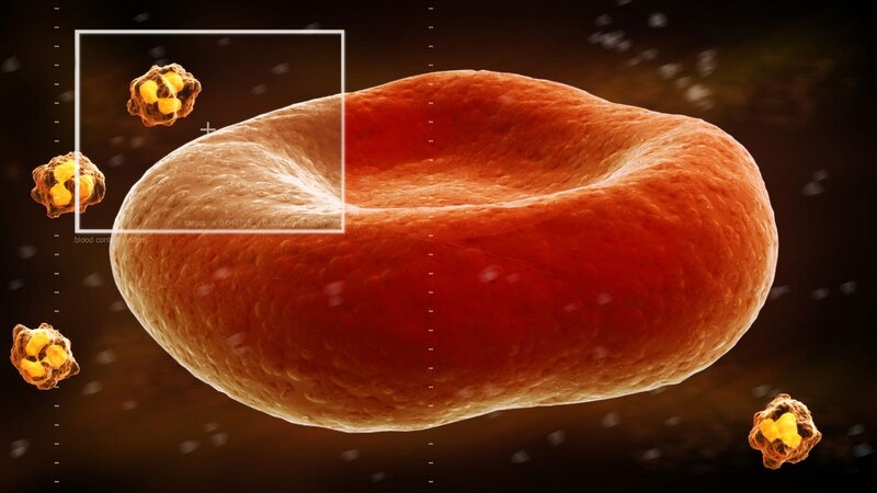 Blood cell with target system