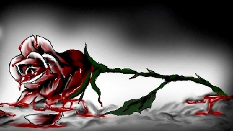 Blood-covered Rose