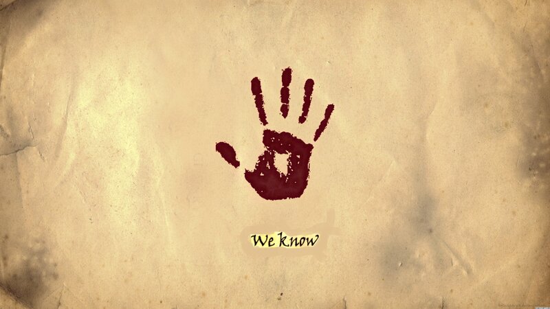 Blood Handprint on Paper