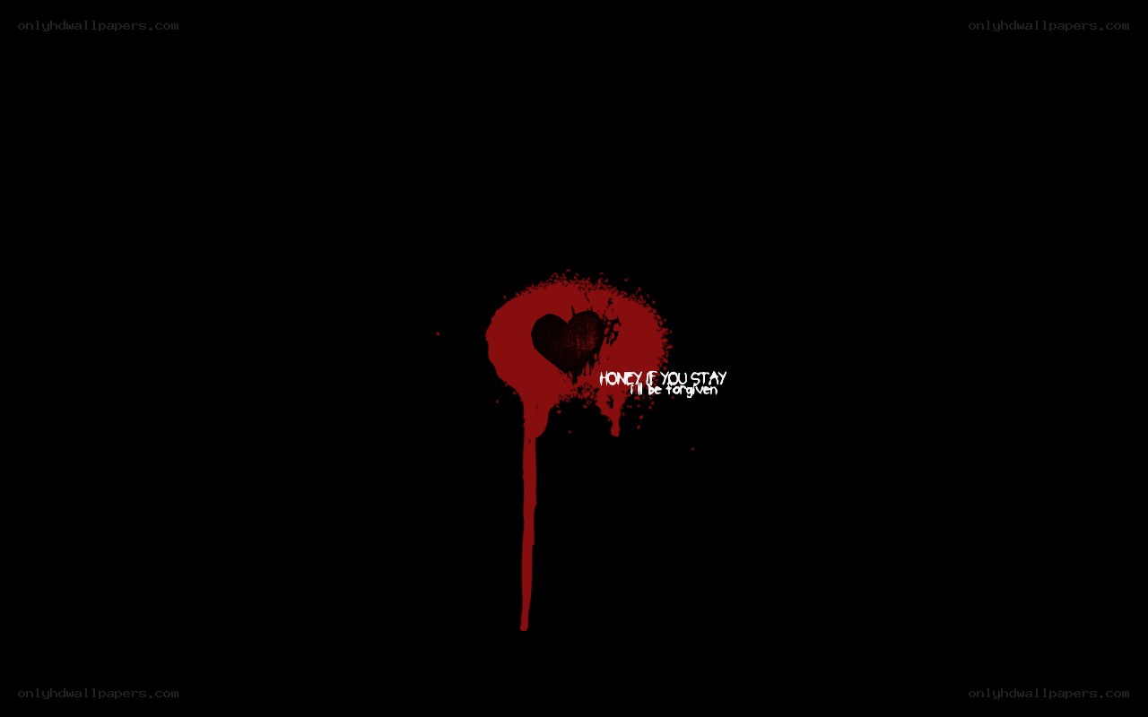 blood heart with text