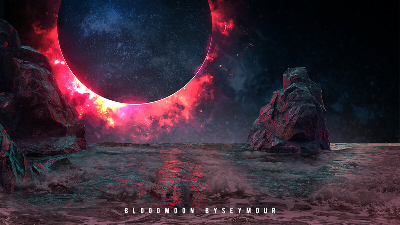 Blood Moon Eclipse — Red, Dramatic