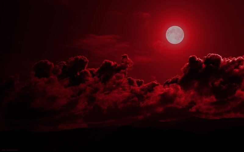 Blood Moon in Sky