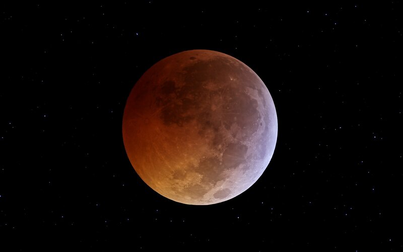 Blood Moon in the night sky