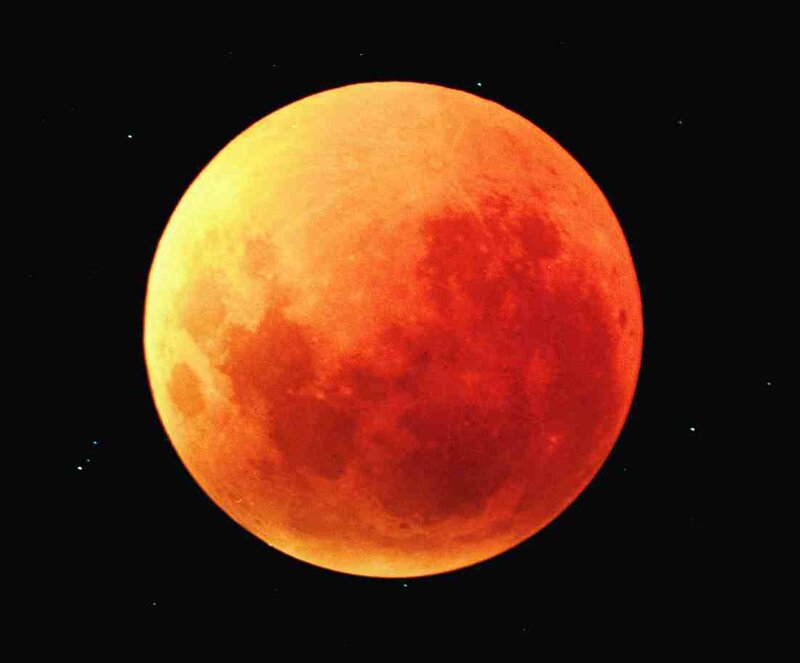 Blood Moon in the night sky