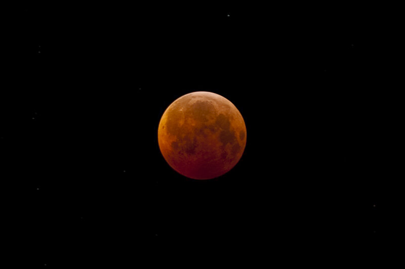 Blood Moon in the night sky