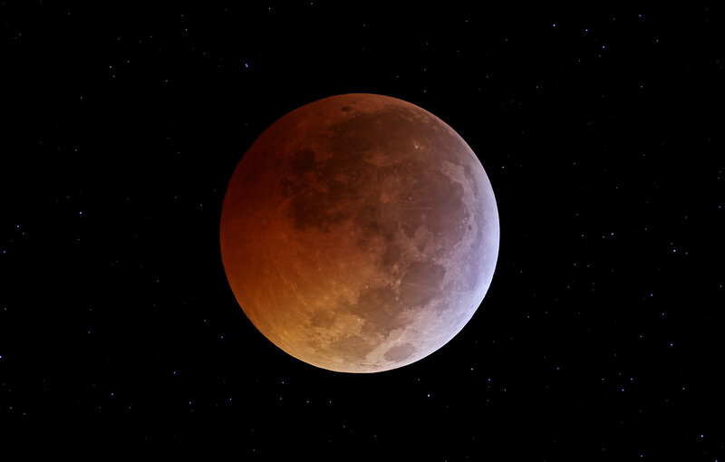 Blood Moon in the night sky