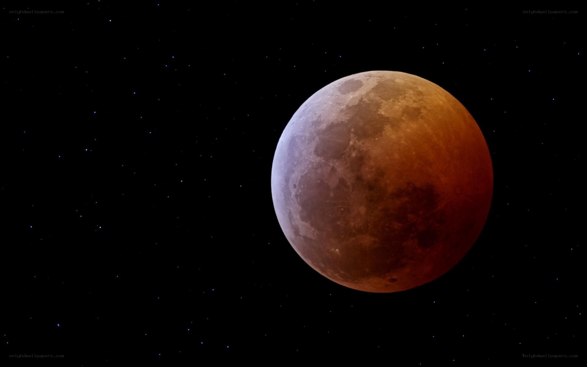 Blood Moon in the night sky