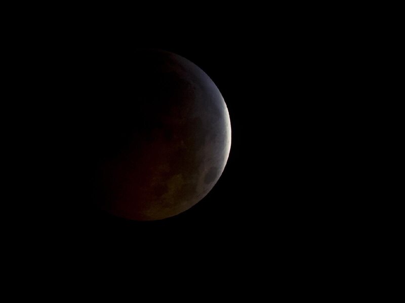 Blood moon lunar eclipse