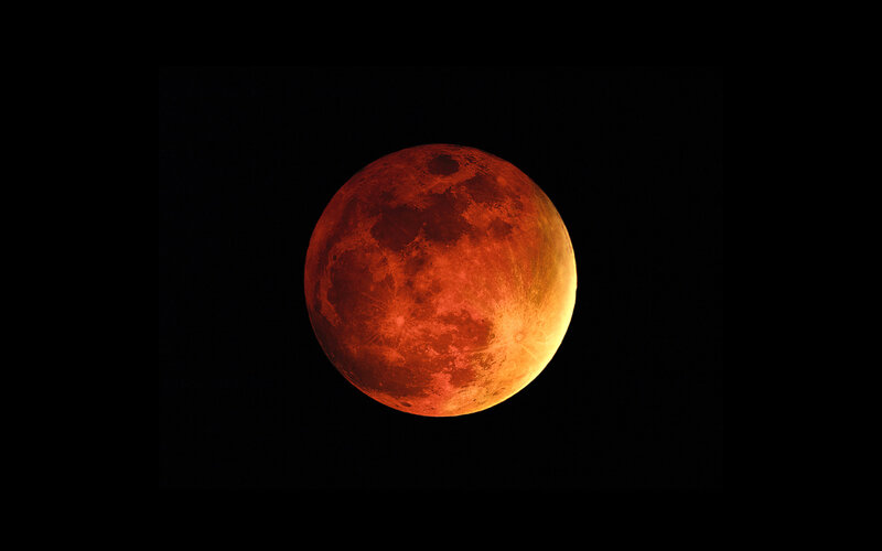 Blood Moon — Red, Dramatic, Night, Photograph