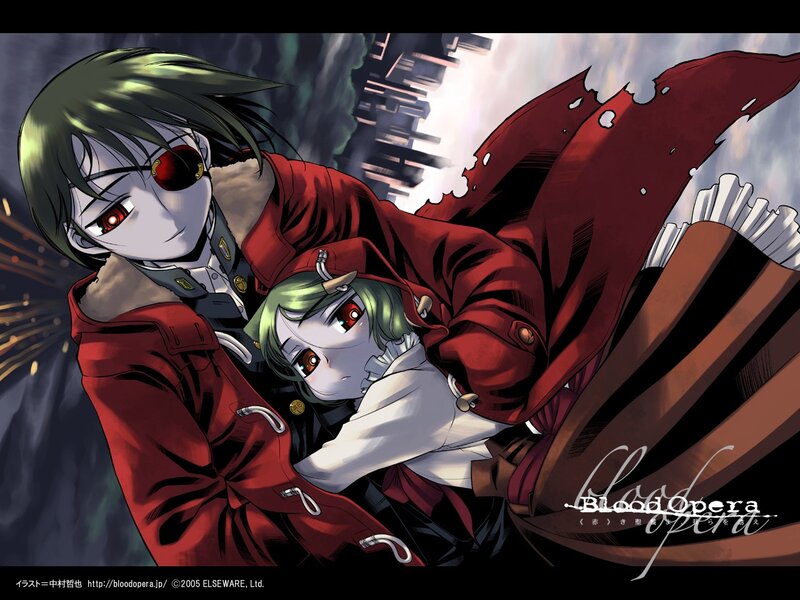 Blood Opera characters in red coats
