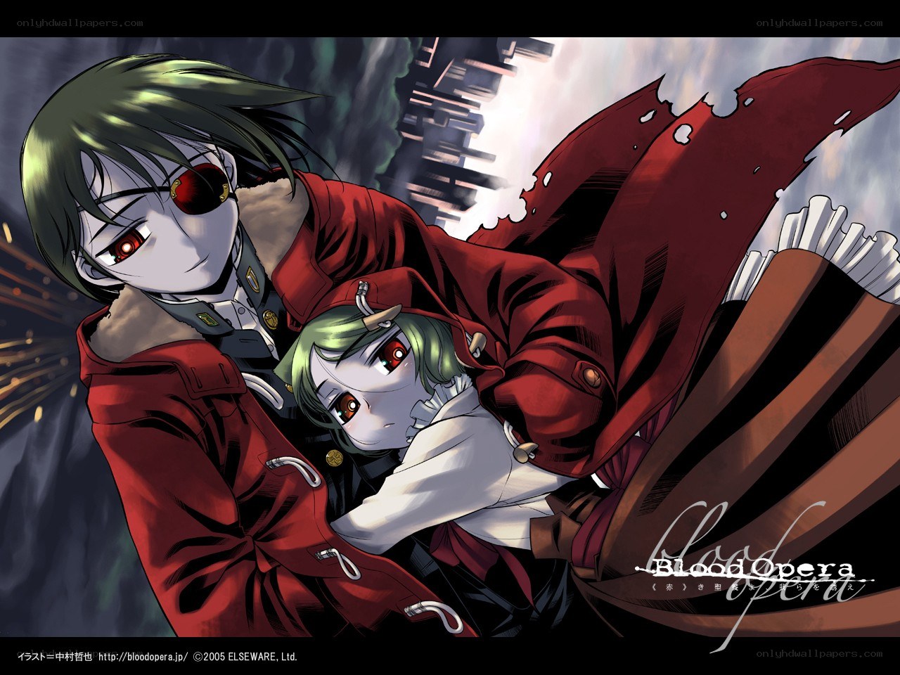 Blood Opera characters in red coats