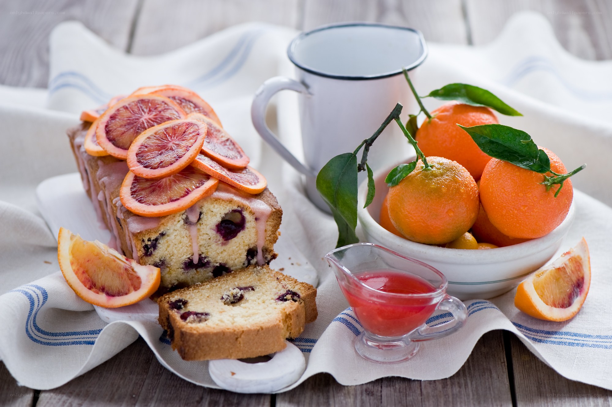 Blood orange loaf cake