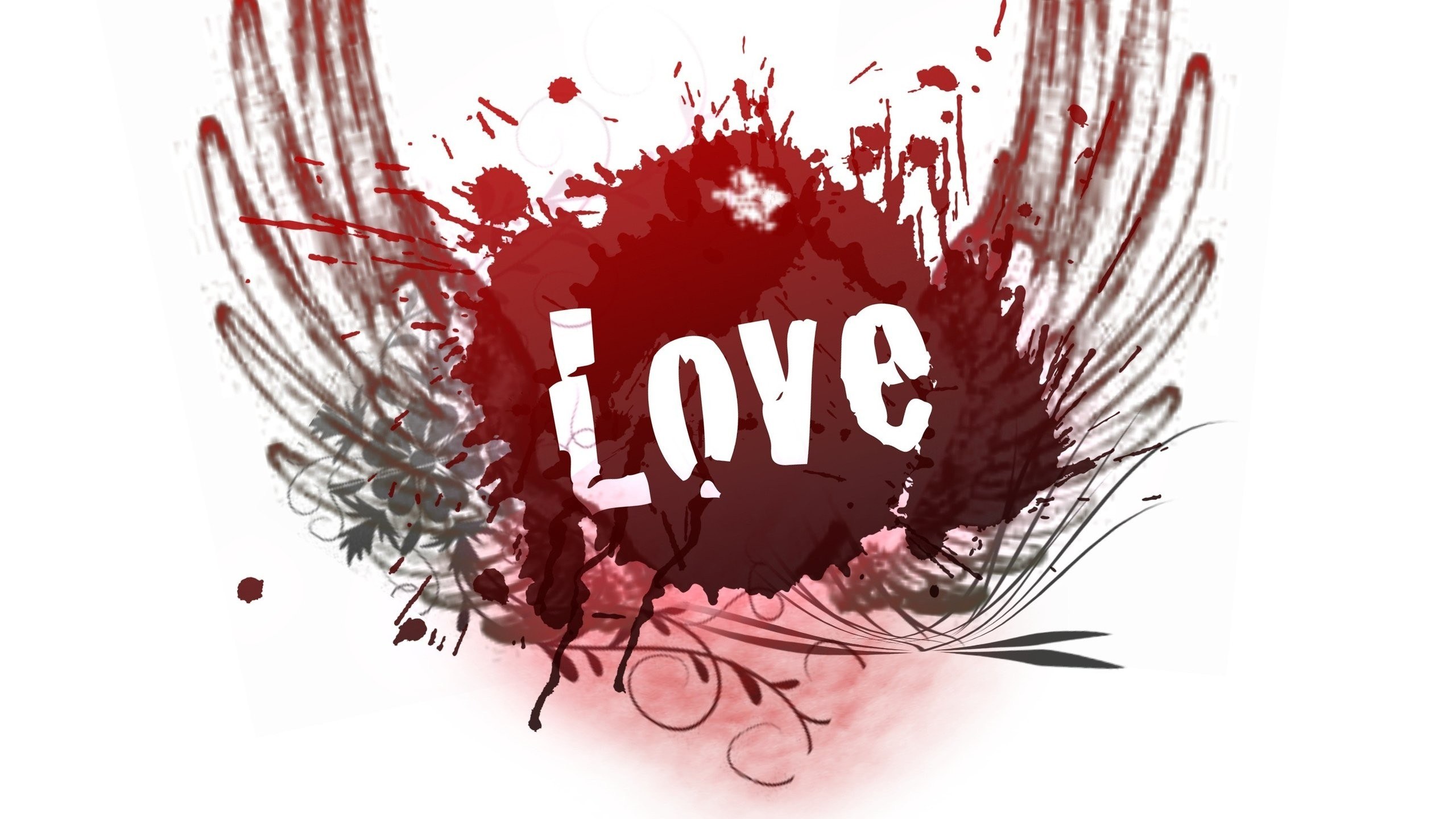 blood splatter love design