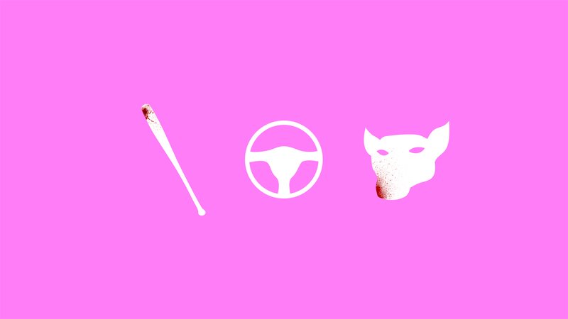 Blood-stained Bat and Mask