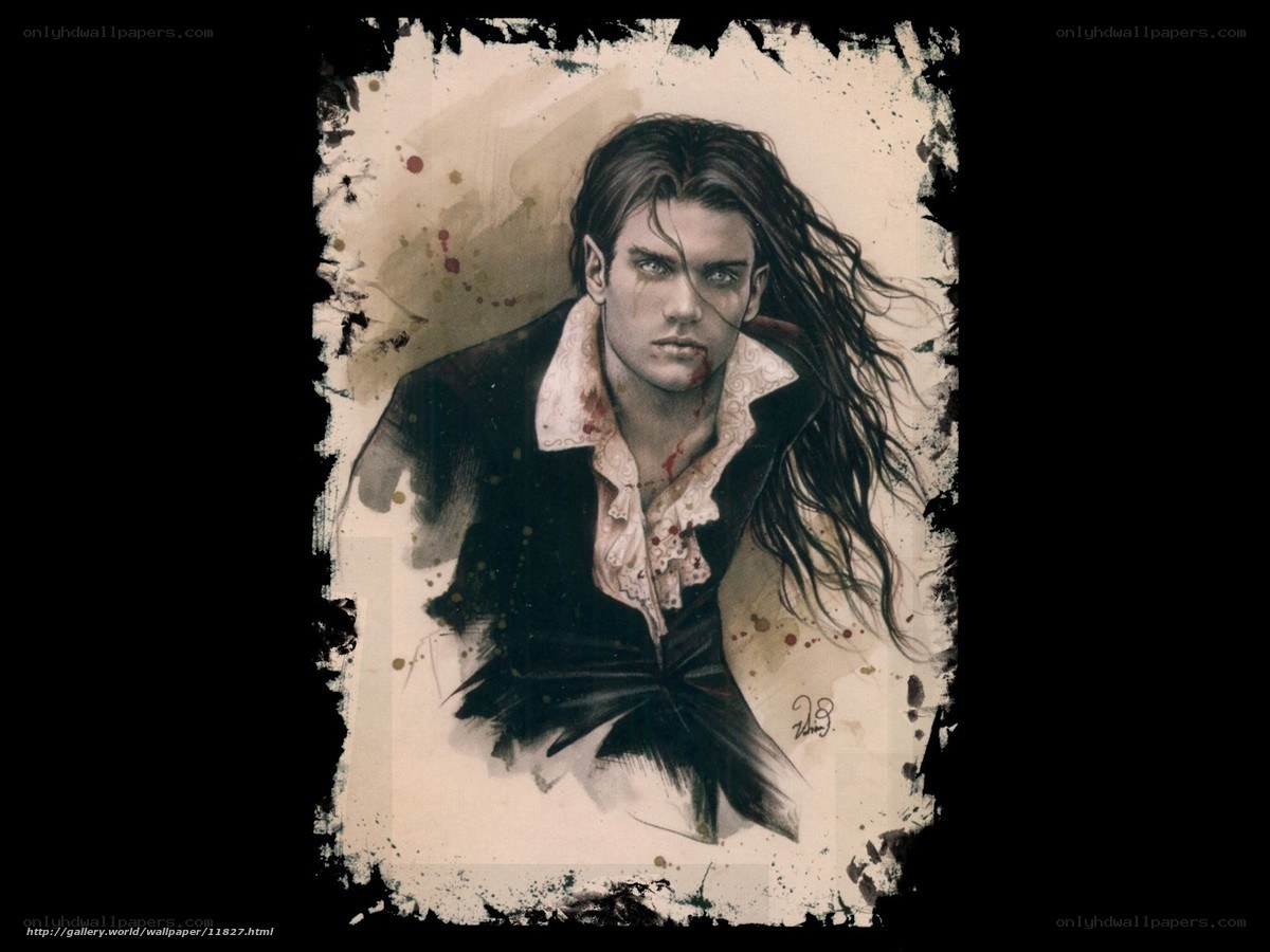 blood-stained vampire portrait