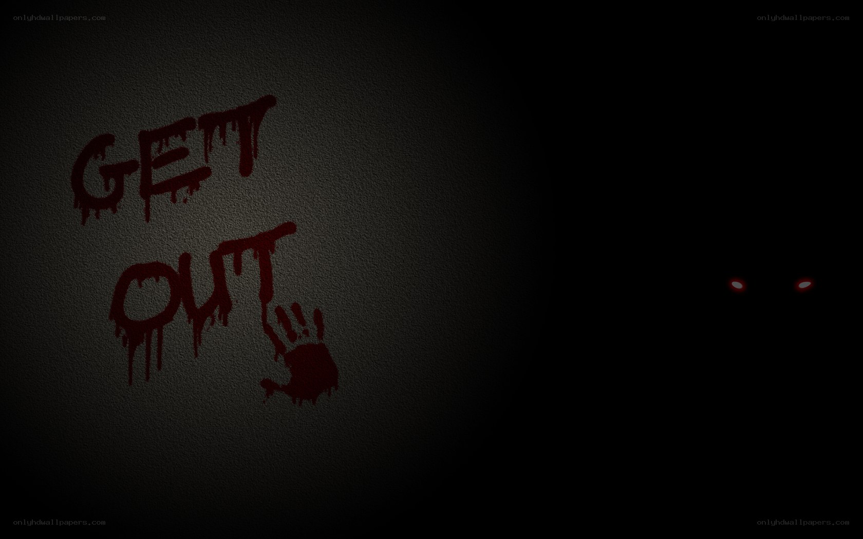 blood-stained warning message