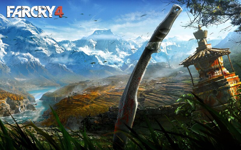 Bloodied Knife in Landscape