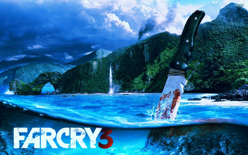 Bloodied Knife in Water — Blue, Dramatic, Afternoon