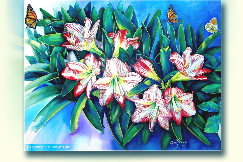 Blooming Amaryllis Flowers