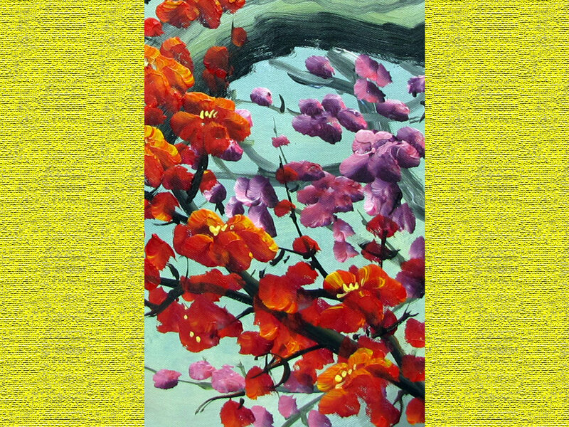 Blooming Flowers on Branches
