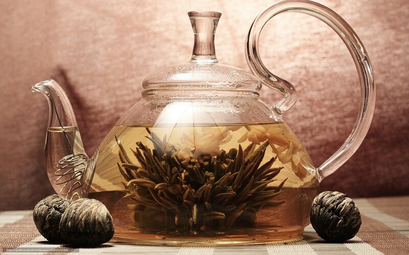 Blooming Tea Flower — Brown