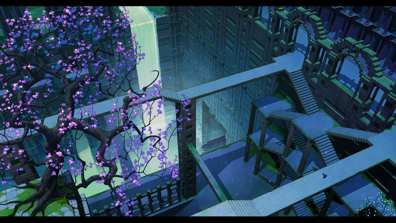 Blooming Tree in Ruins