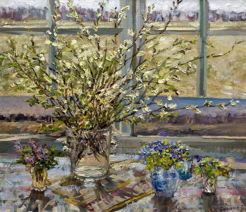 Blossoming Branches in Vase