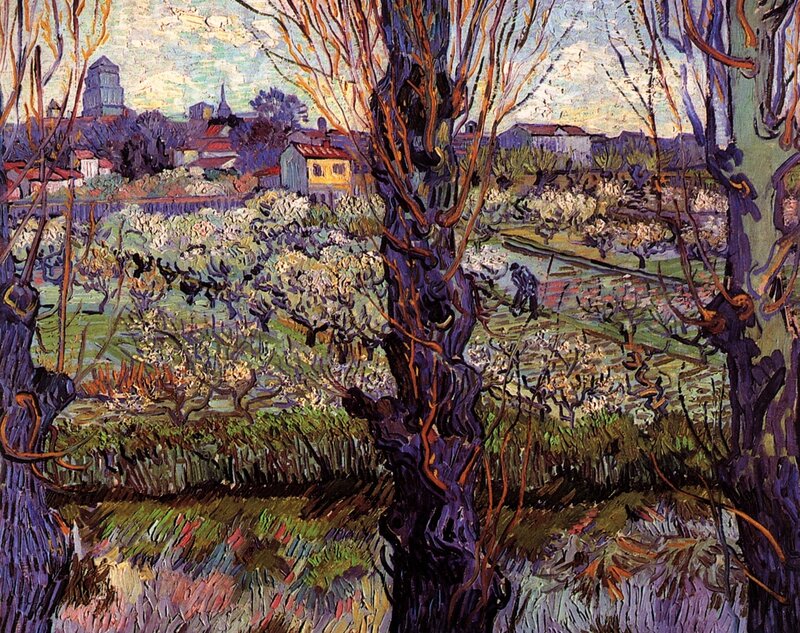 Blossoming Orchard View — Purple