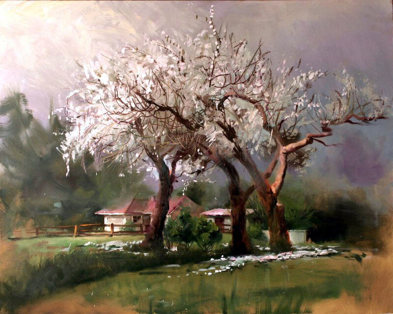 Blossoming Tree in Garden