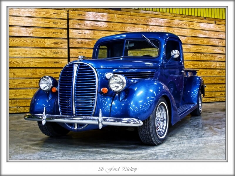 Blue 1938 Ford Pickup