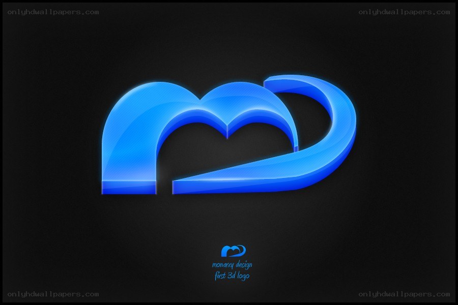 blue 3D logo design