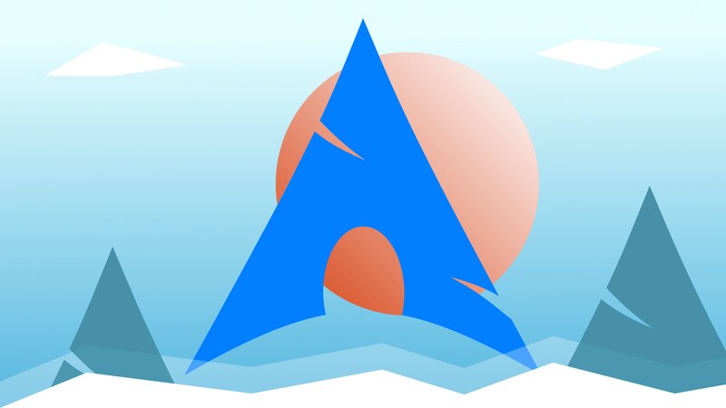 Blue a Logo in Mountains