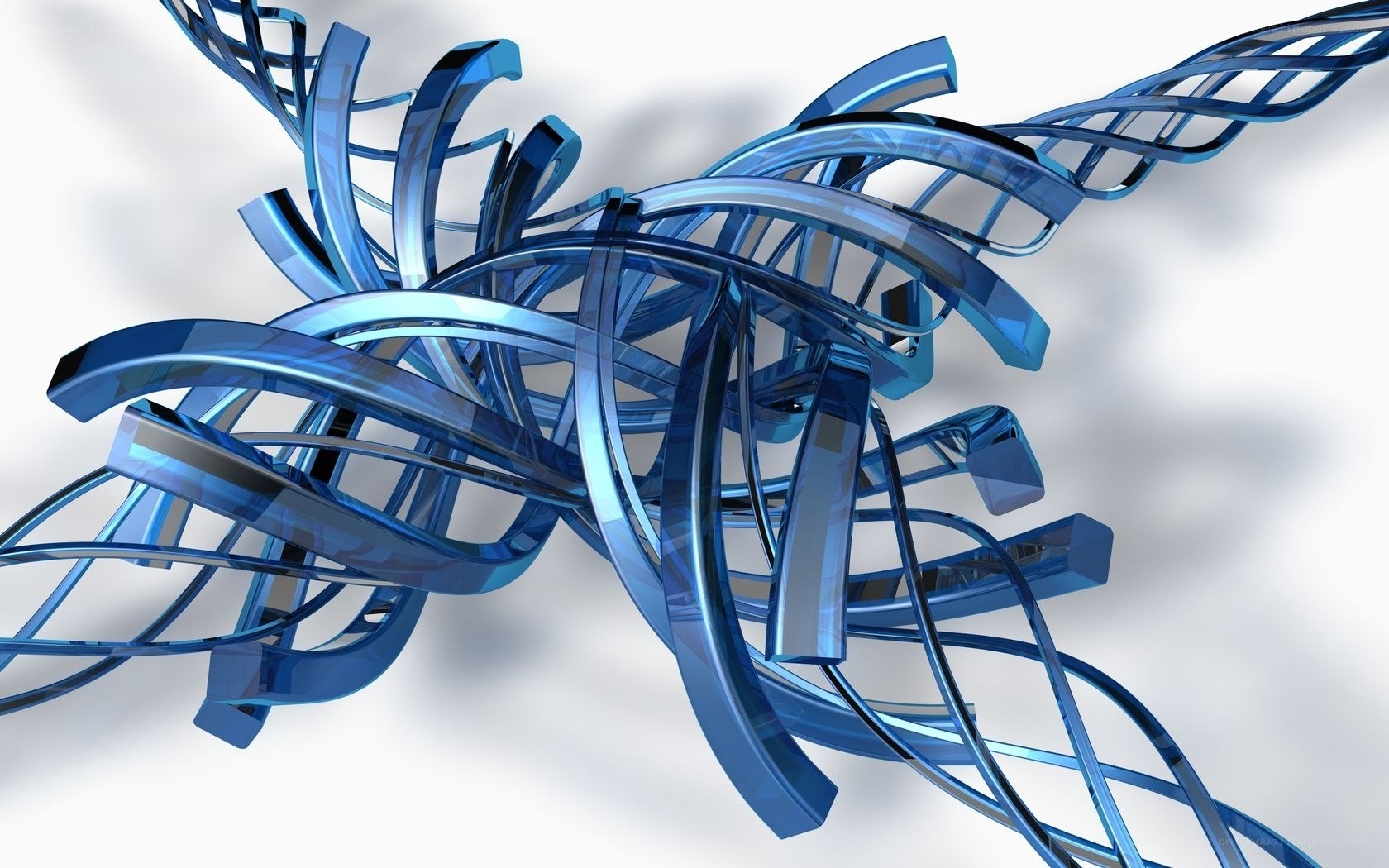 Blue abstract 3D structure