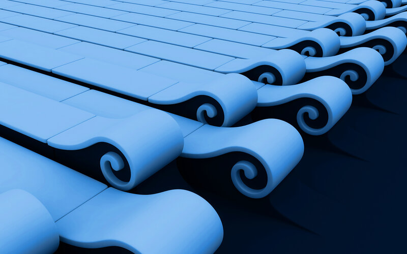blue abstract architectural design