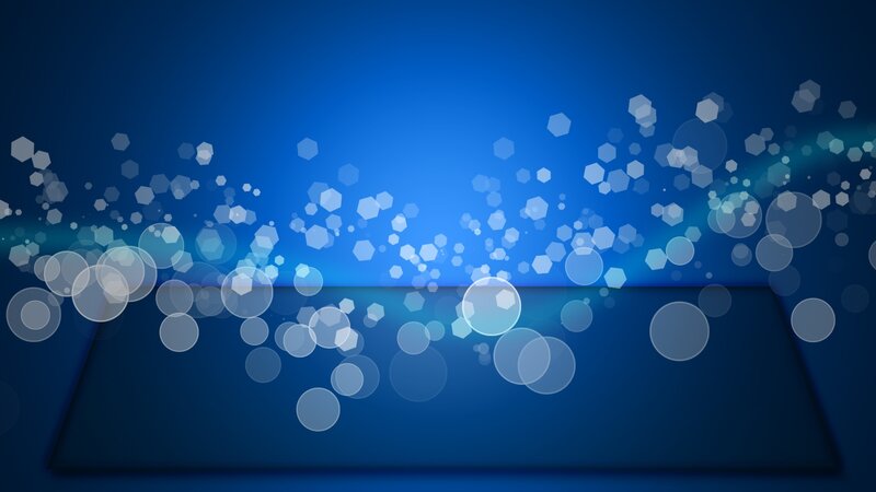 Blue Abstract Background — Calm, Circles, Hexagons