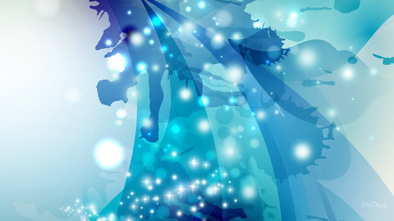 Blue Abstract Background — Serene, Digital Art, Light