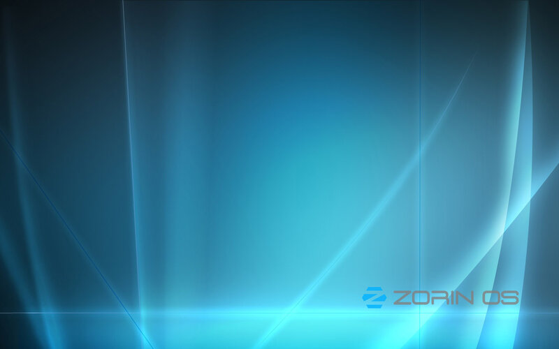 Blue Abstract Background — Serene, Light Beams, Logo