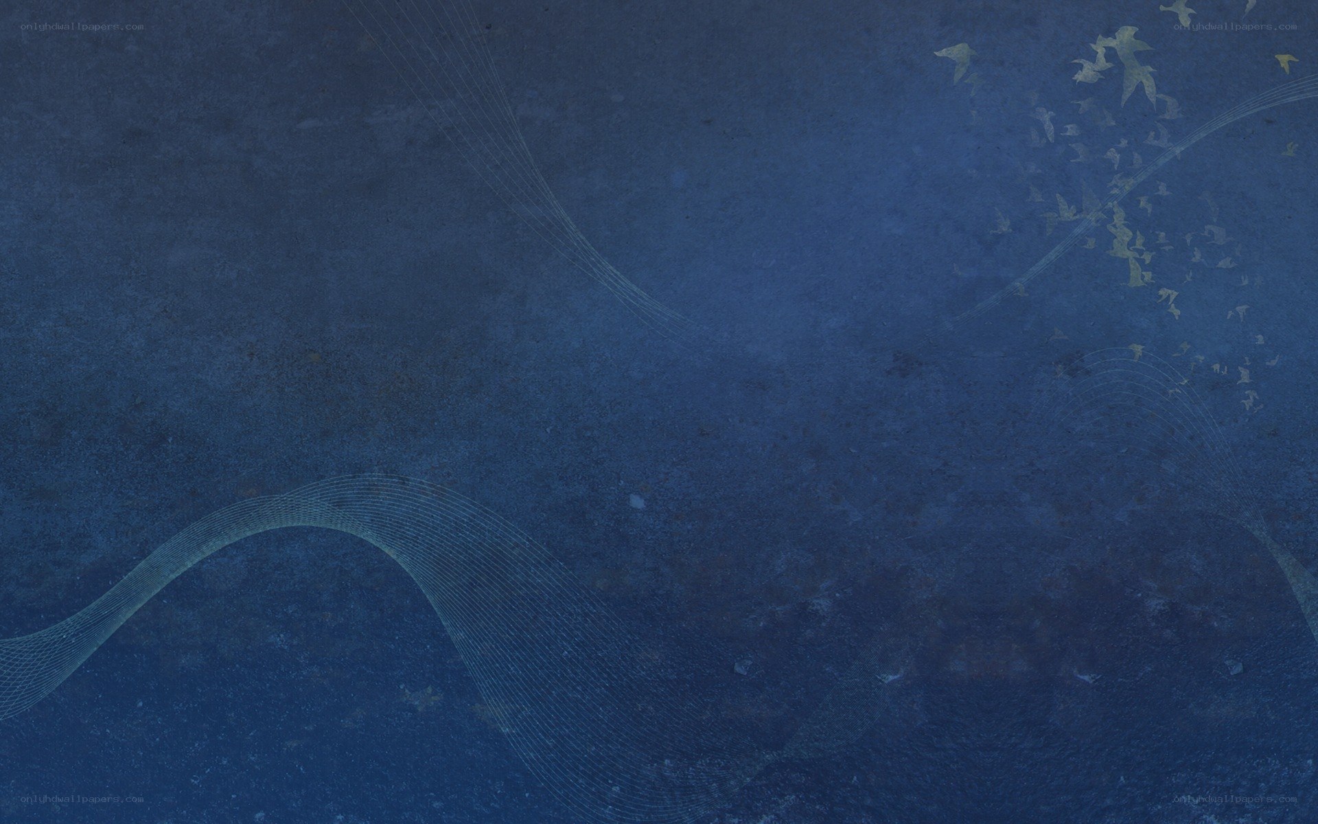 blue abstract background with birds