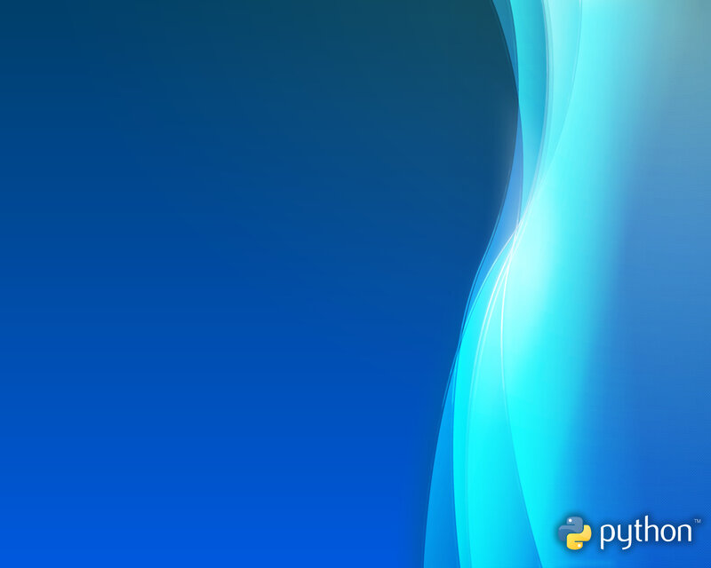 Blue abstract background with Python logo