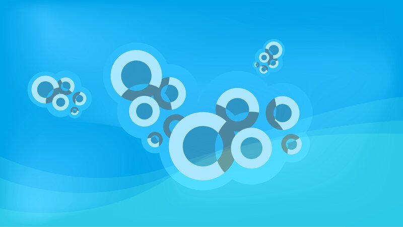 blue abstract bubble background
