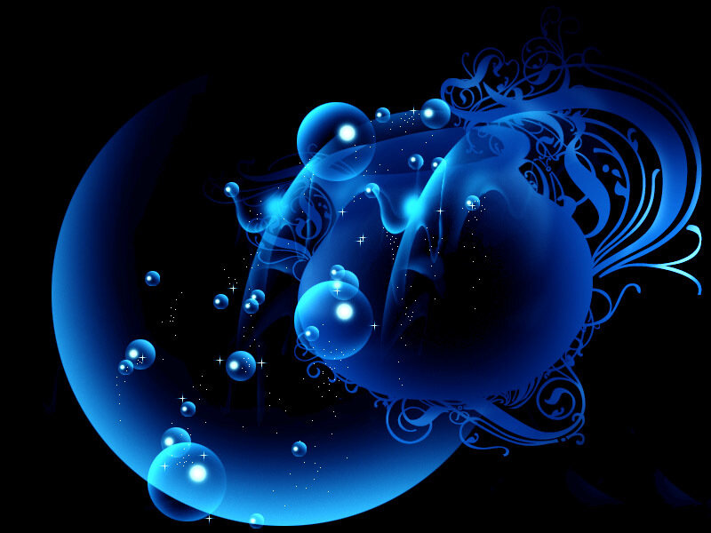 blue abstract bubble design