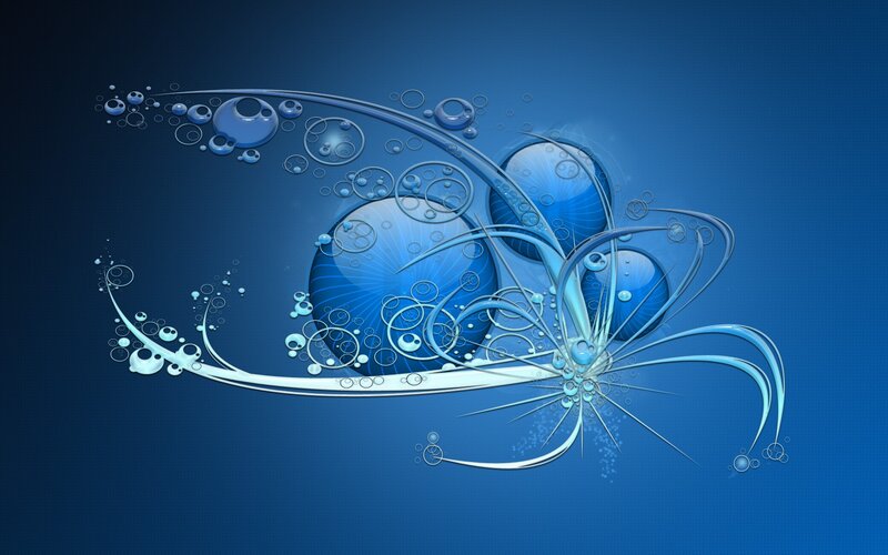 Blue Abstract Bubbles — Calm