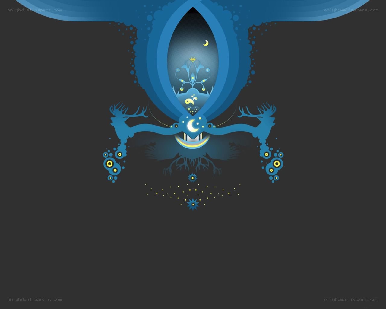 blue abstract celestial design