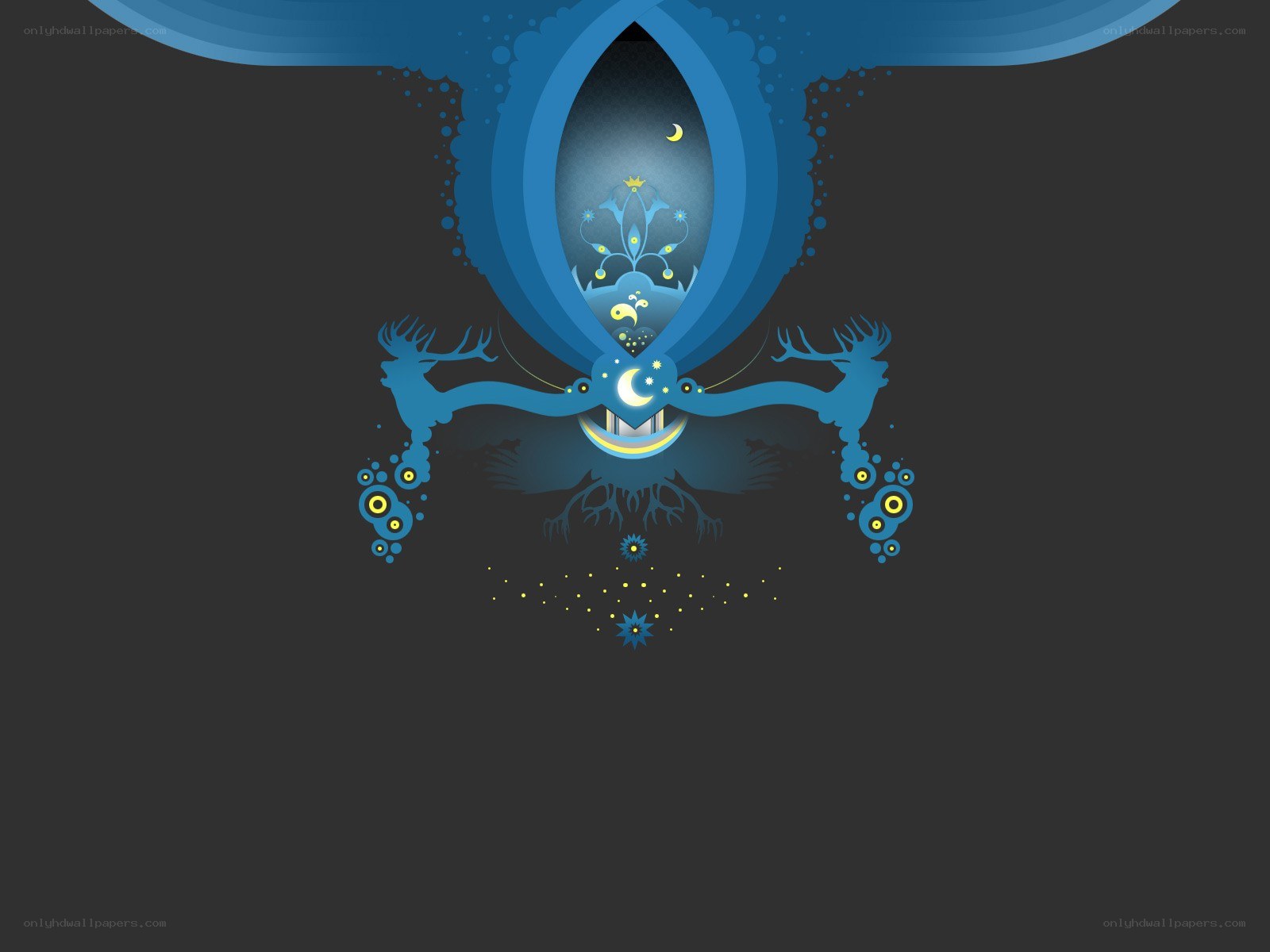 blue abstract celestial design