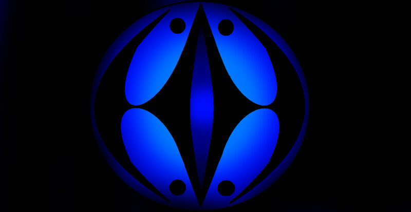 blue abstract circular logo