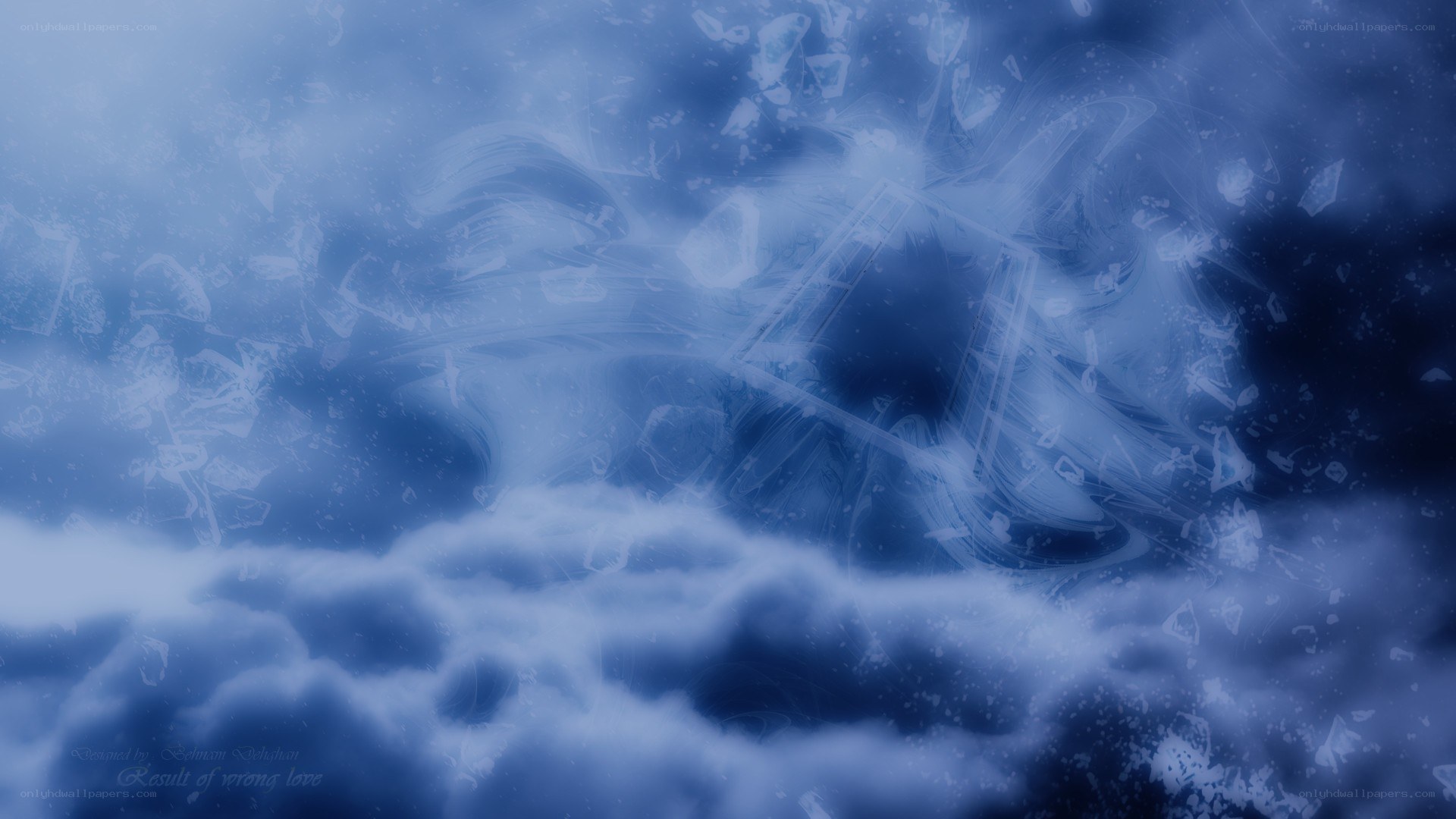 blue abstract cloud background