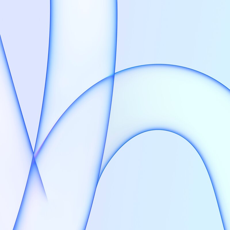 Blue Abstract Curves — Calm, Lines