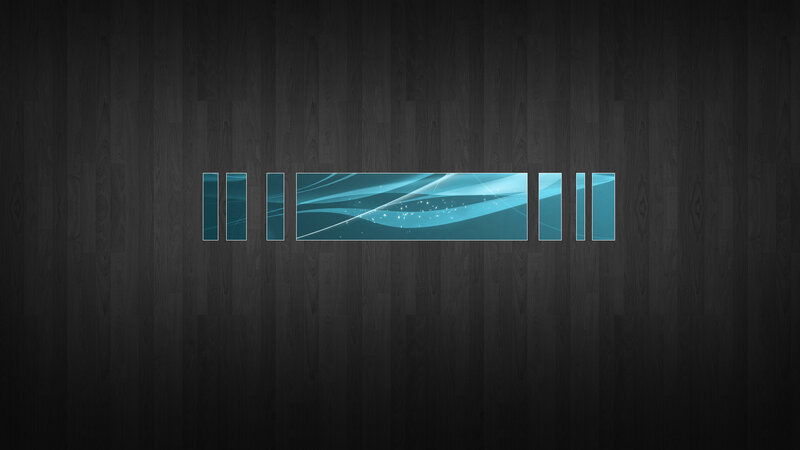 Blue Abstract Design — Black, Calm